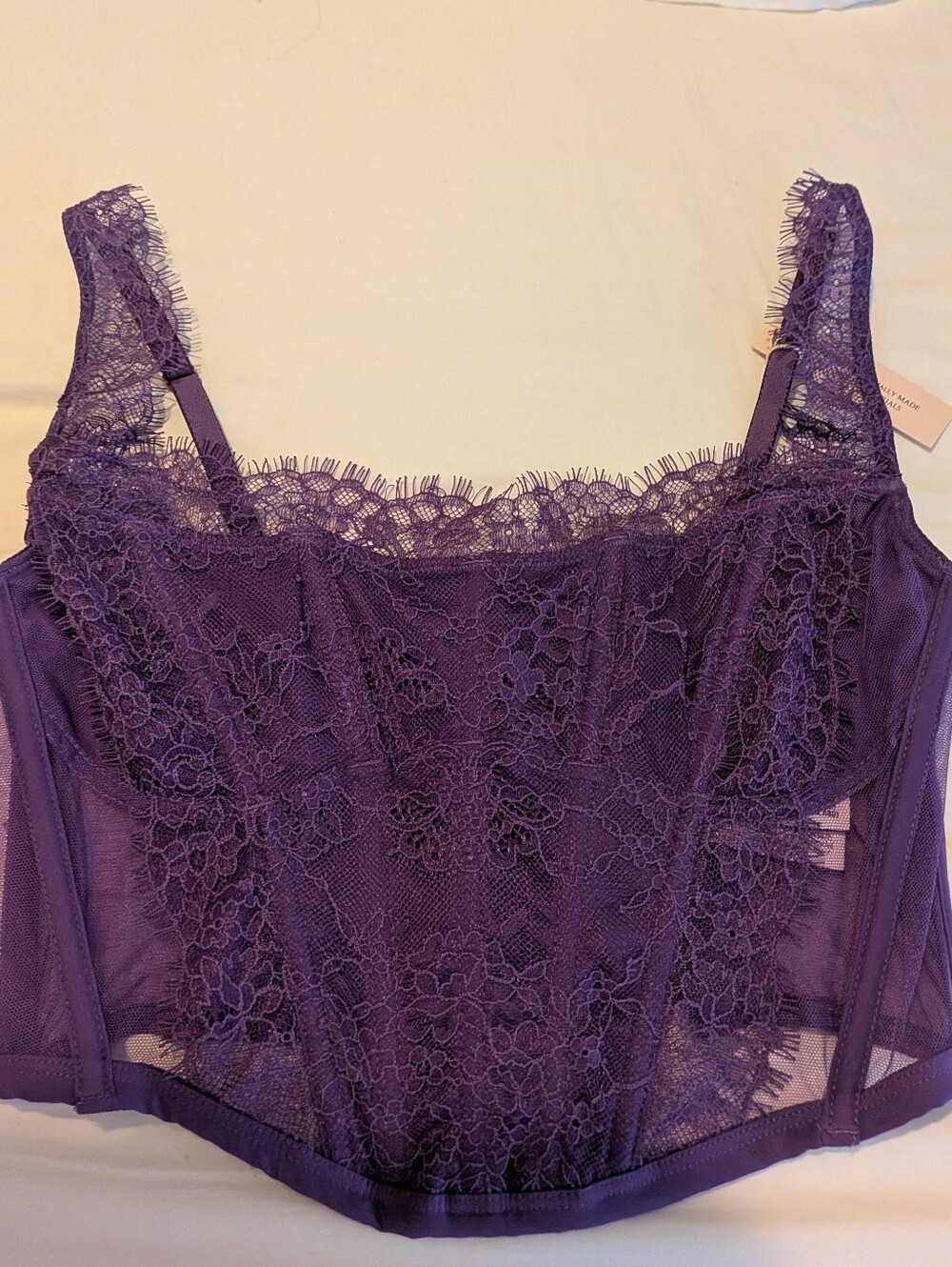 Victoria's Secret Purple Lace Bustier Top